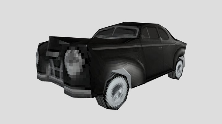 PSX/PS1 Ford Coupe car 3D Model