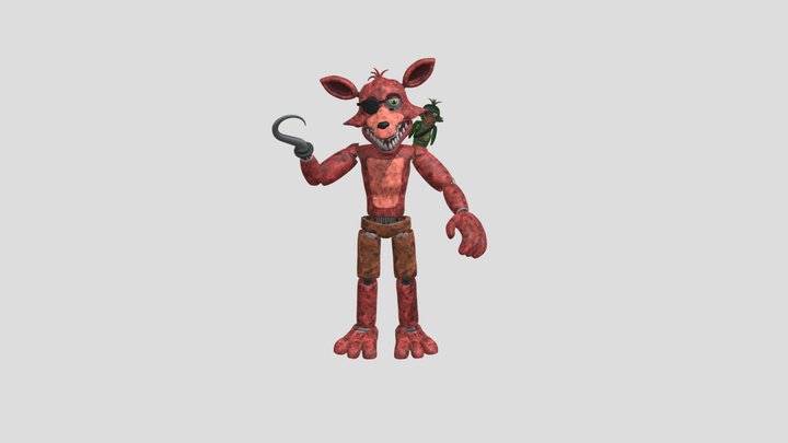 Unwithered Foxy The Pirate 3D Model