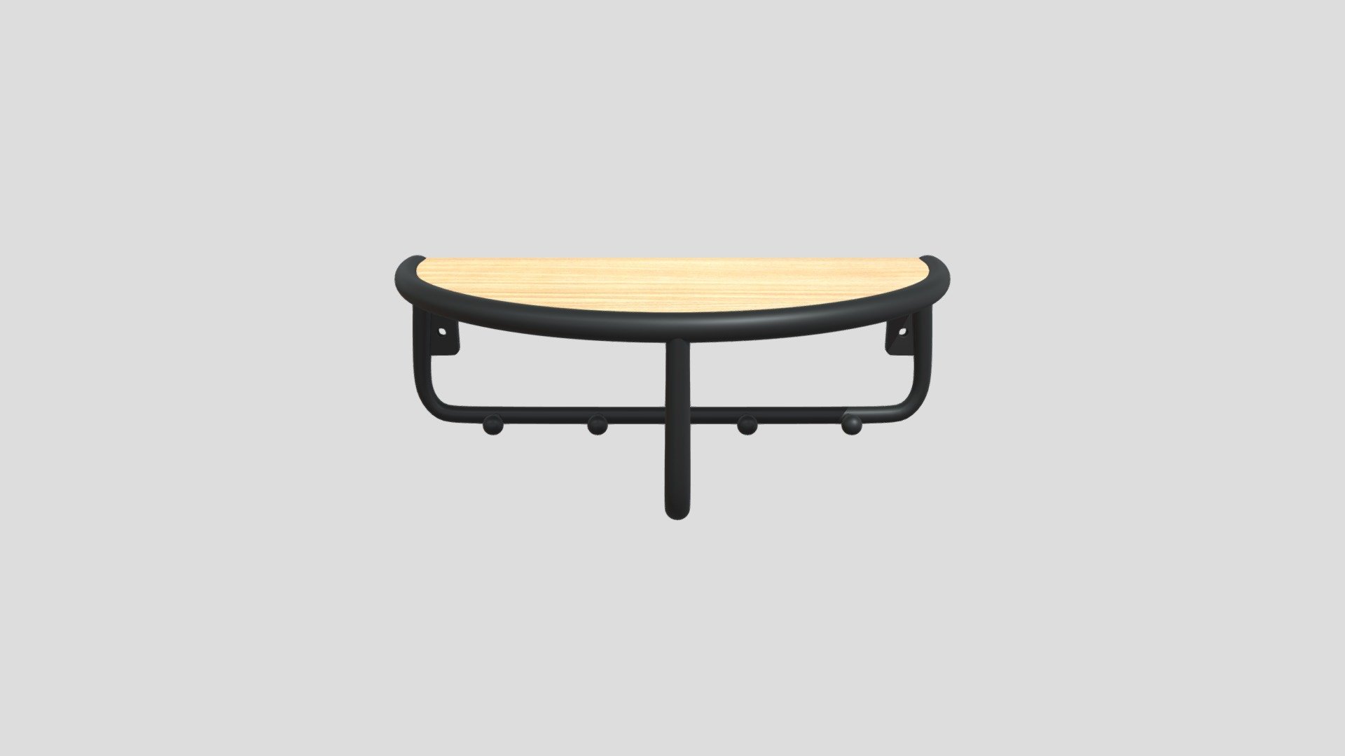 Wooden Hat Rack Black - Buy Royalty Free 3D model by 3DImaginationHub ...
