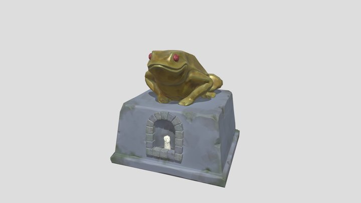 Frog Statue 3D Model