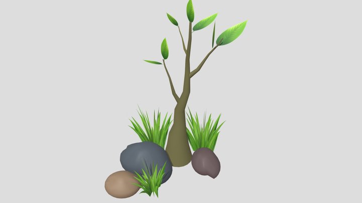 stylized Tree for game evironment 3D Model