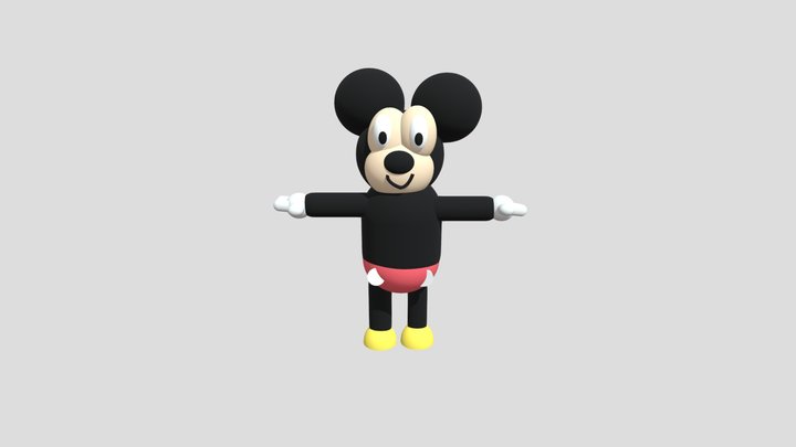 Breakdancing Mickey (Rigged) 3D Model