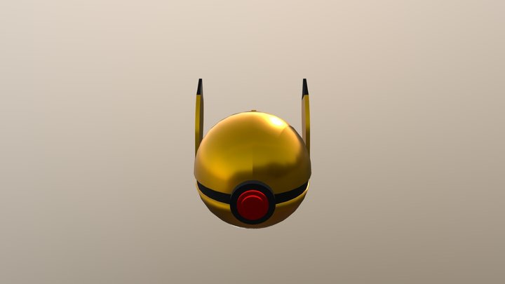 Pikachu Pokeball 3D Model