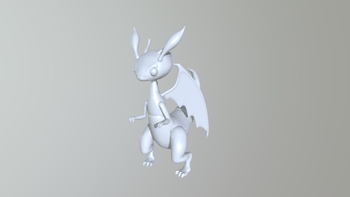 Adult Cute Dragon BJD model 3D Model