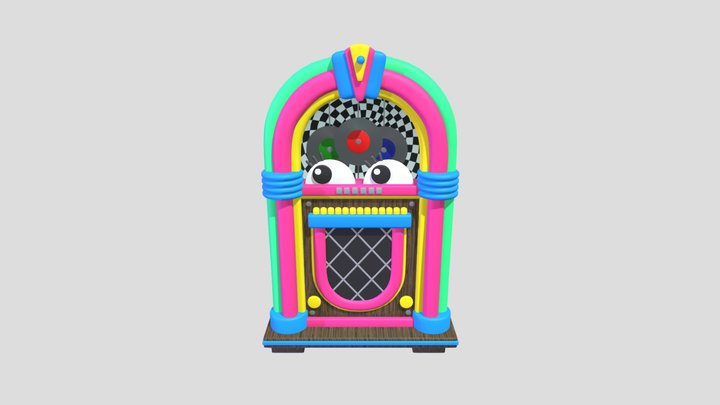 NeonJukebox 3D Model