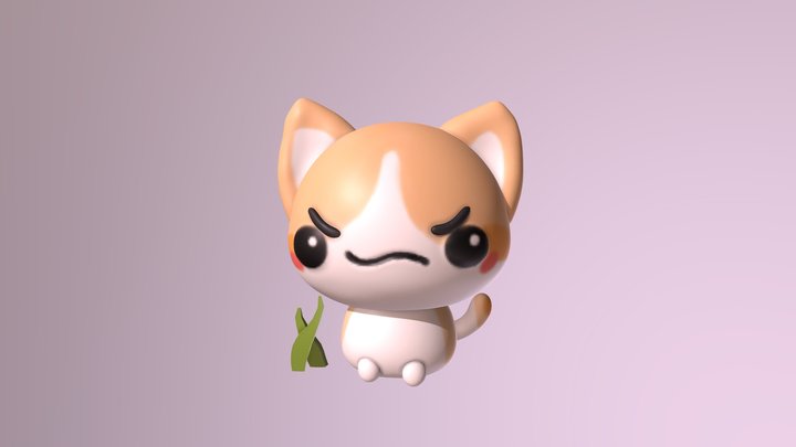 cute animal cat 3D Model
