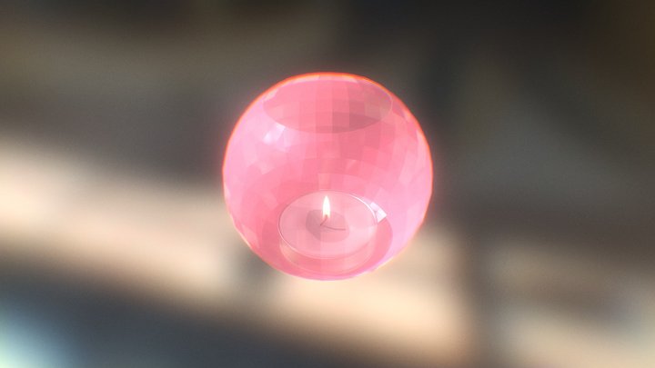 Pink Lantern (Water Lantern) 3D Model