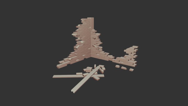 Pared En Ruinas 01 3D Model