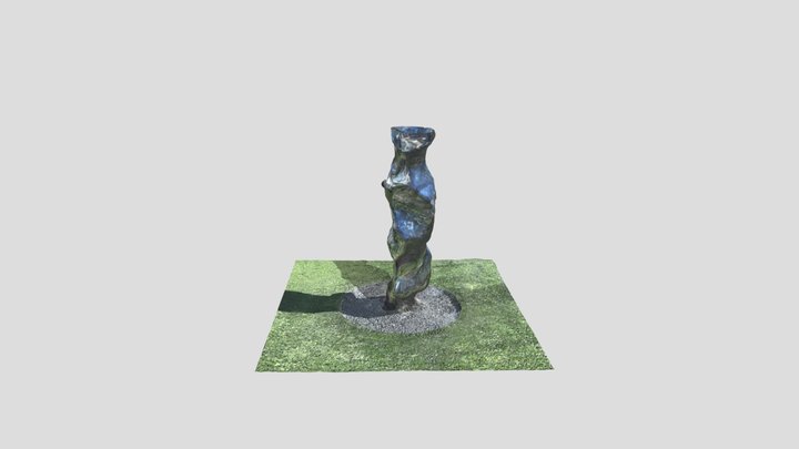 Sculpture With A Black Background 3D Model