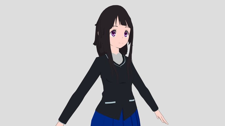 Anime Style Character 3D Model