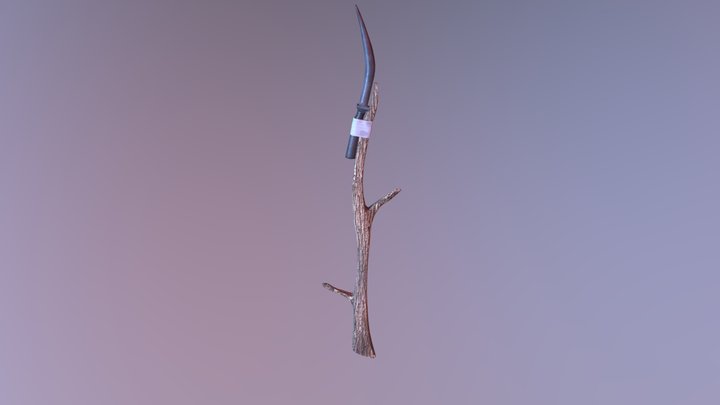 Spear Textured 3D Model