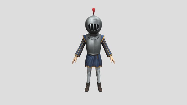 Guard Angry King 3D Model