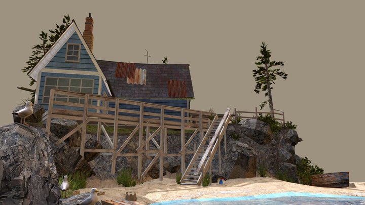 DAE Diorama - By the ocean 3D Model