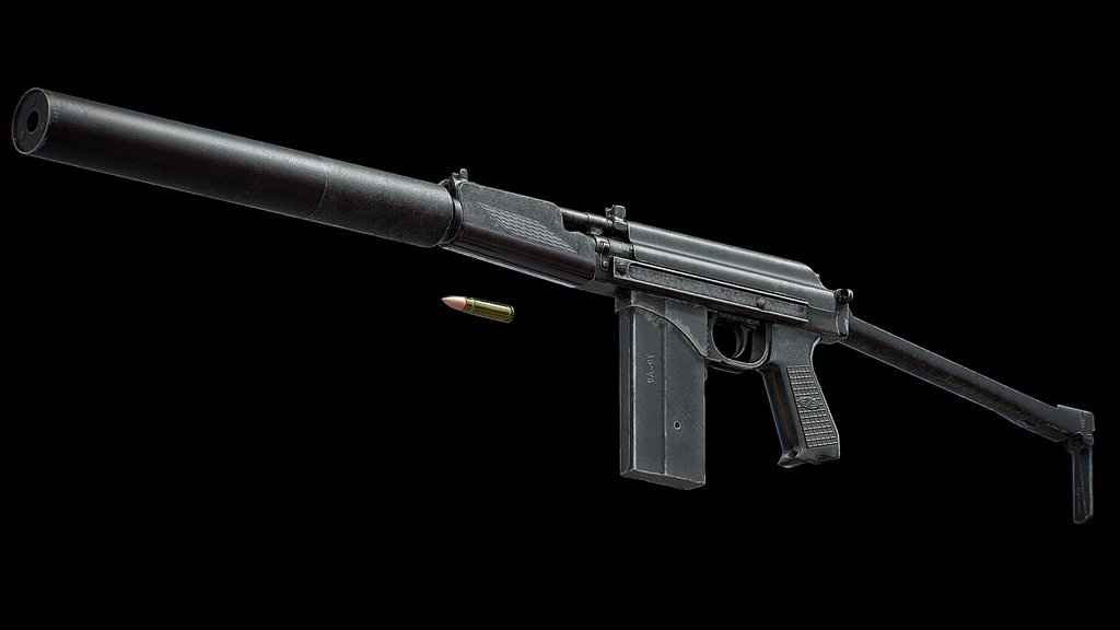 9A-91 Assault Rifle Gameready Lowpoly