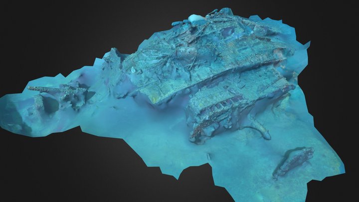 HMS Hermes, bridge area 3D Model