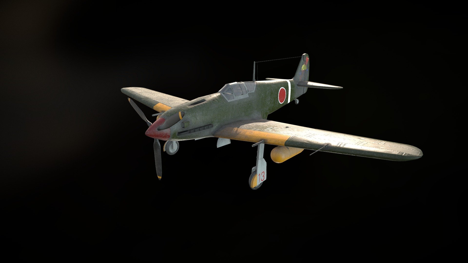 Kawasaki Ki 61 Hien WW2 Plane - 3D model by Jordan F (@JordanF