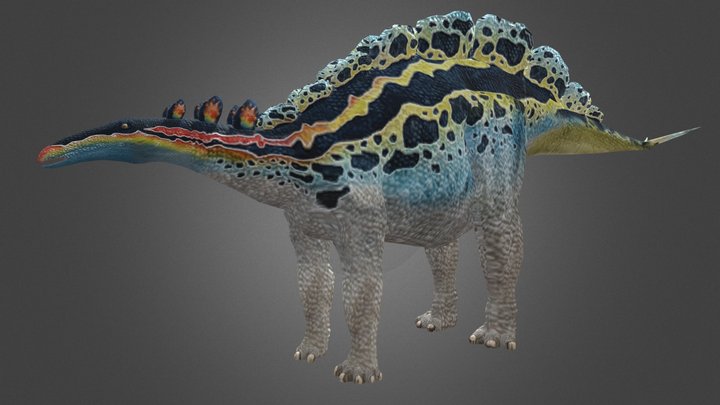 Dinosaur Hunting Wuerhosaurus – Free 3D Model STL