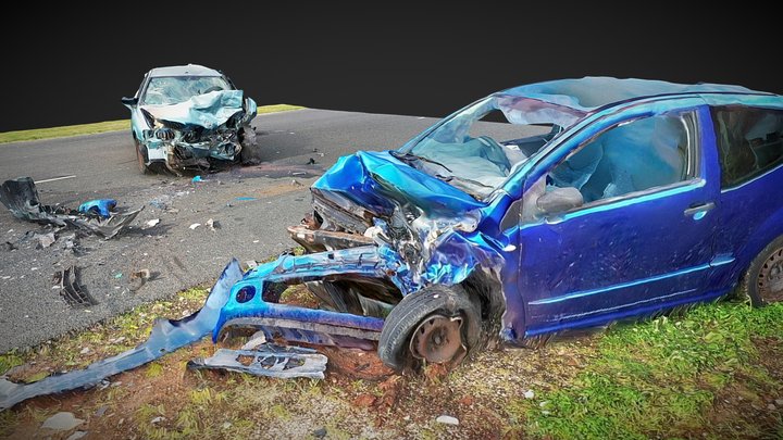 Car crash 50mph photogrammetry 3D Model