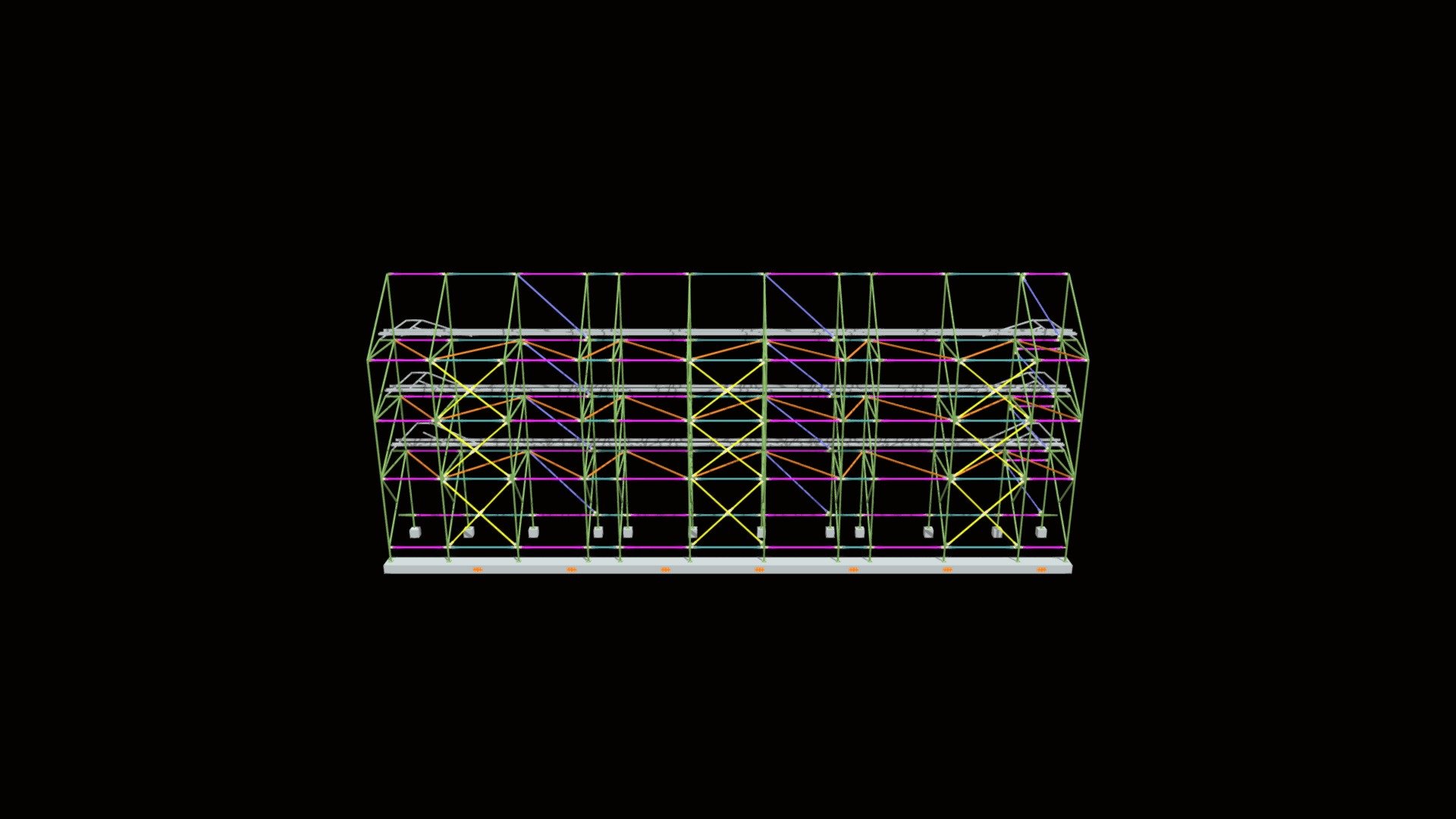 3D Pavillon Sanguinet - Supports Temporaires AV