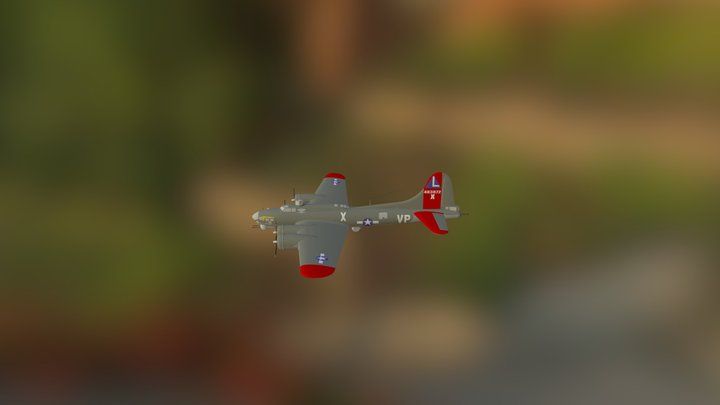 B-17G TEXAS RAIDERS FINAL 5 3D Model