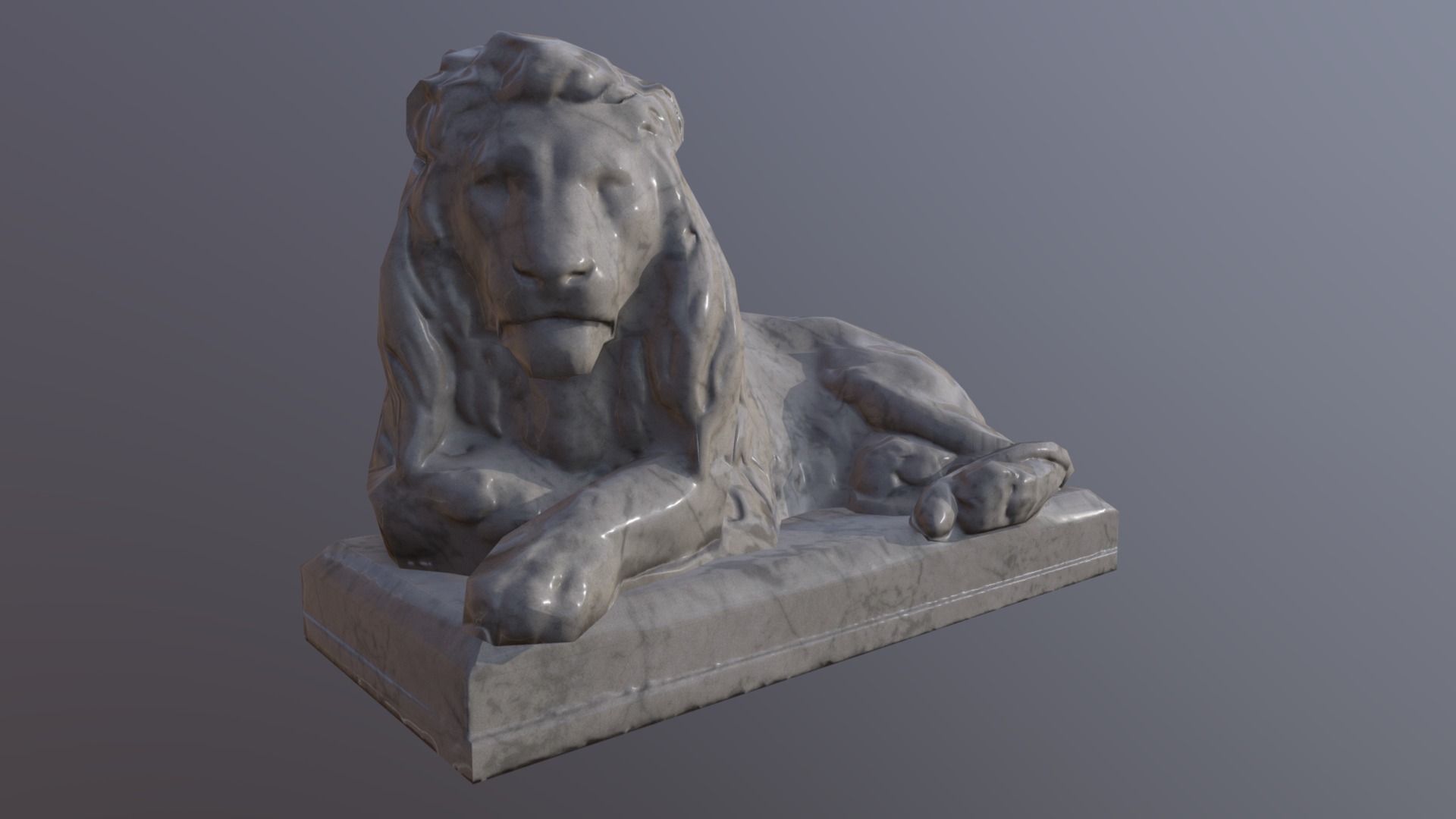 3D model Statue of lion - This is a 3D model of the Statue of lion. The 3D model is about a statue of a lion.