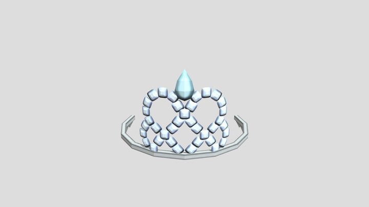 Low Poly Gem Crown 3D Model