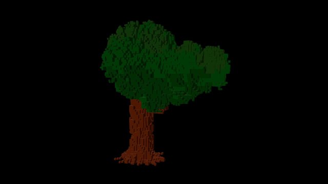 Voxel Tree 3D Model