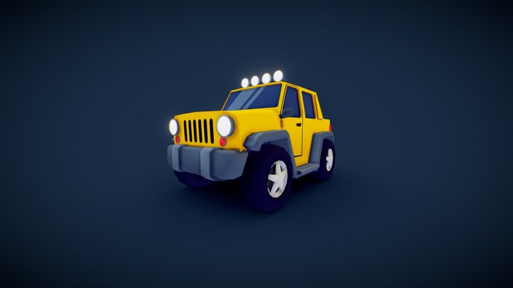 Stylized Jeep 3D Model
