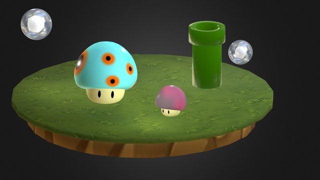 Mushrooms 3D Model