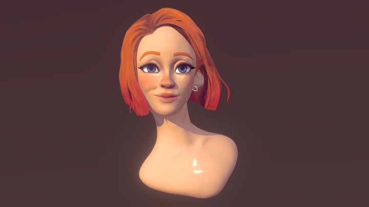 Redhead Bust 3D Model