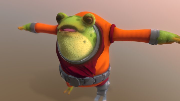 Bufo the Space Toad Pirate 3D Model