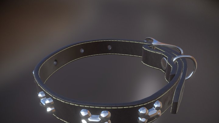 Leather Dog Collar 3D Model