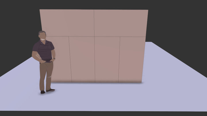 6 panels texture 3D Model