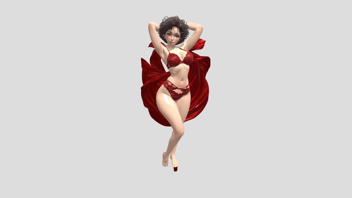 Crimson Embrace Flying 3D Model