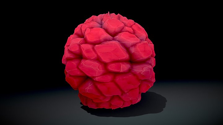 Stylized Ground Red 3D Model