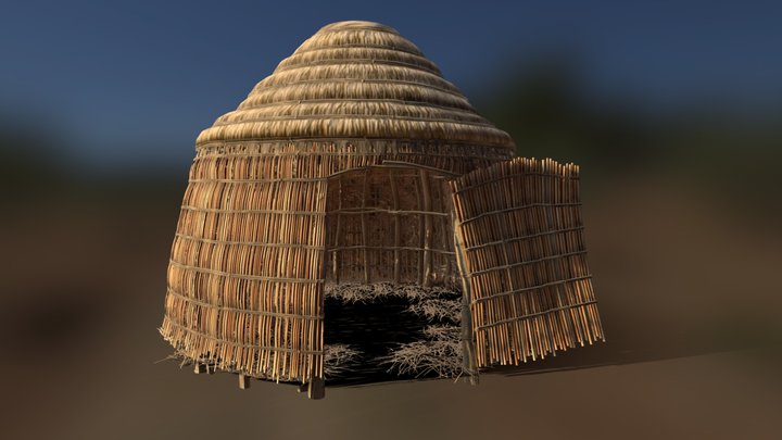 Lapa Thatch Hut 3D Model