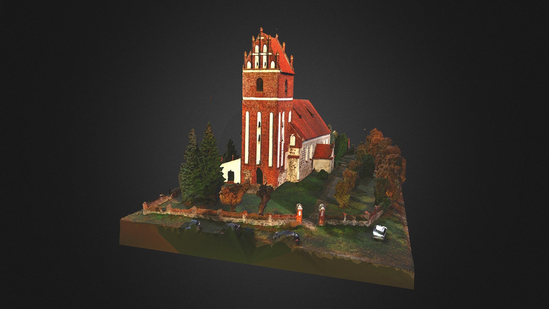 Warmia. Długobór. Gotycki kościół