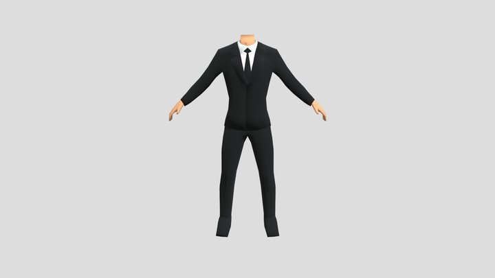 Man in Suit (Low Poly) 3D Model