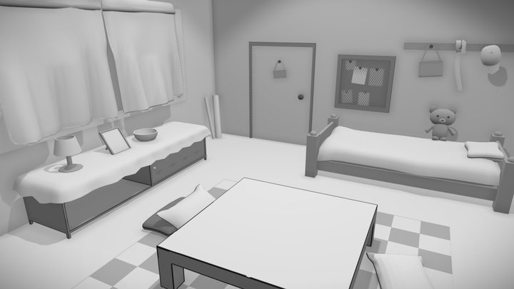 Bedroom based on Strobe Light 3D Model