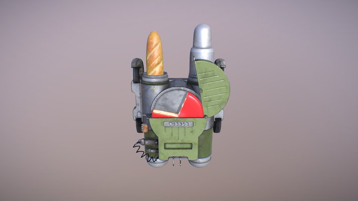 Tactical Food Container 3D Model