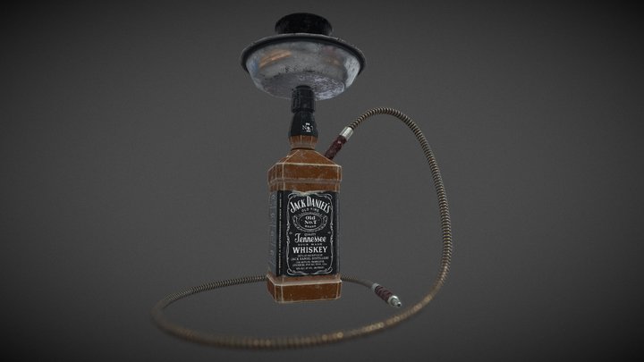Ceramic Whiskey Bottle_LowPoly 3D Model