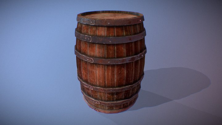 Wooden Keg 3D Model