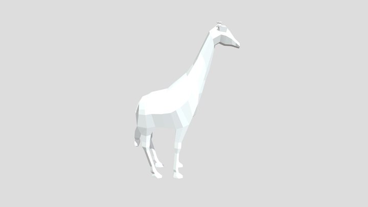 Zirraf Low Poly Model 3D Model
