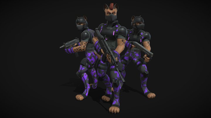 Hyena Squad 3D Model