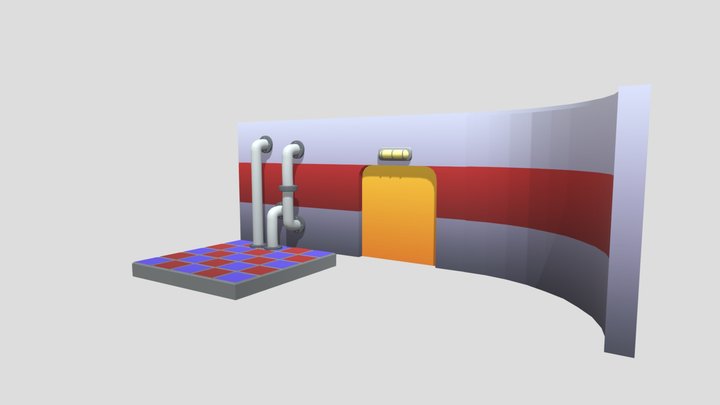 Factory Walls 3D Model