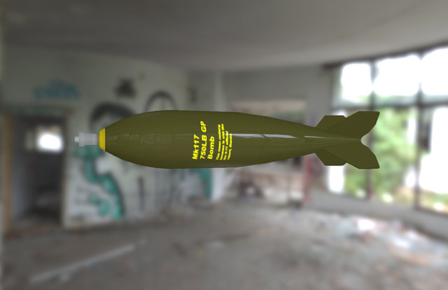 KSP Mk117 750lb Bomb WIP 3D Model
