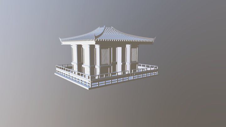 Japanese Temple WIP 3D Model