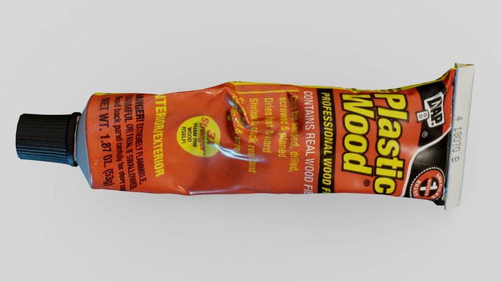 Scan: Wood Paste Tube 3D Model