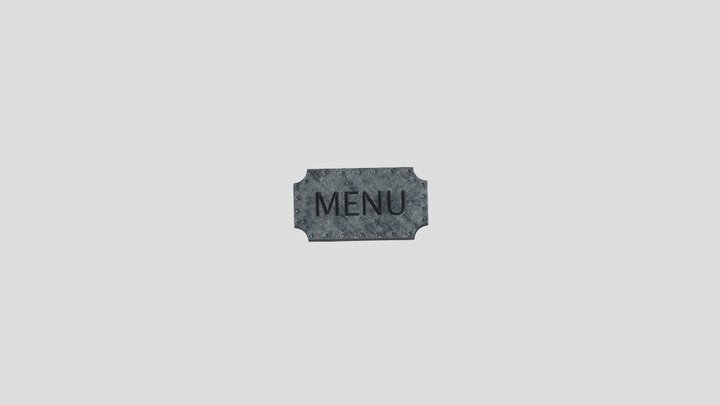 3D dieselpunk MENU button 3D Model