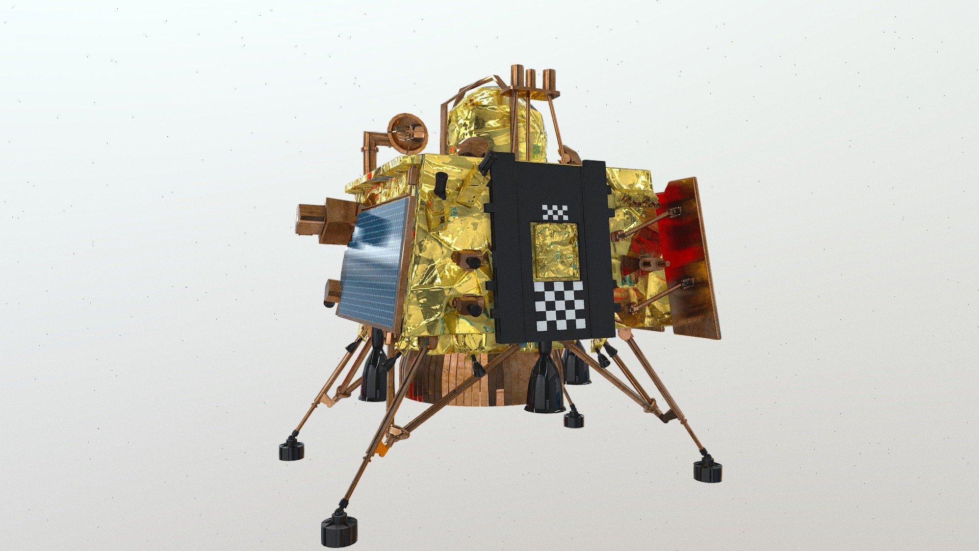 Chandrayaan_3_vikram_lander - Buy Royalty Free 3D model by ...